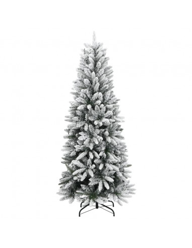 Albero di Natale Artificiale con 300 LED e Neve Floccata 210 cm