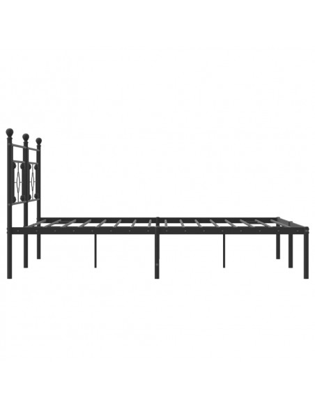 Giroletto con Testiera in Metallo Nero 183x213 cm