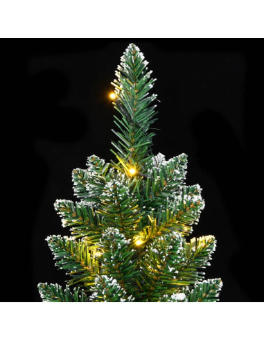 Albero di Natale Artificiale Sottile con 150 LED 120 cm