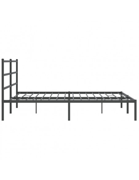 Giroletto con Testiera in Metallo Nero 183x213 cm