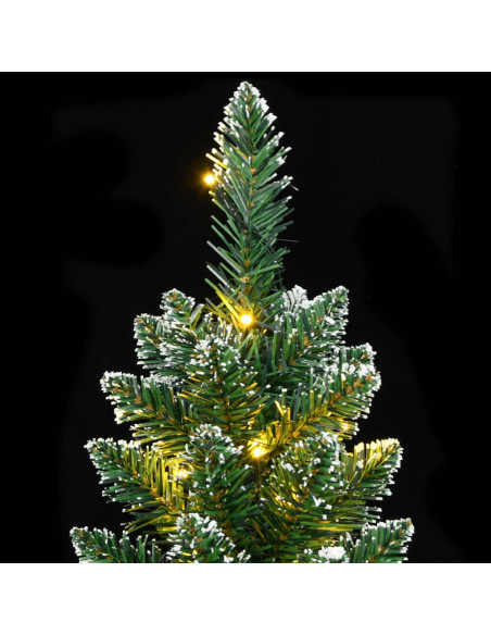 Albero di Natale Artificiale Sottile con 300 LED 180 cm