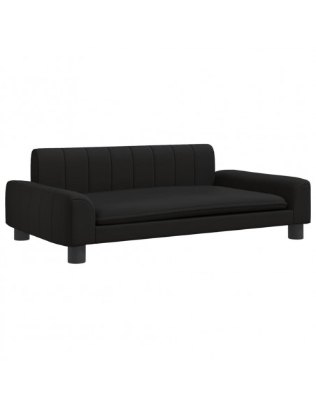 Divano per Bambini Nero 90x53x30 cm in Similpelle