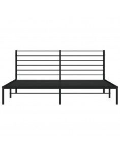 Giroletto con Testiera in Metallo Nero 183x213 cm