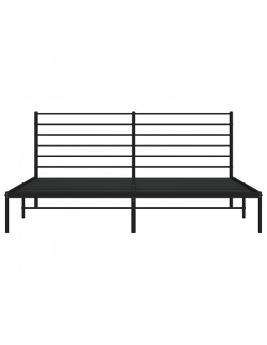 Giroletto con Testiera in Metallo Nero 183x213 cm