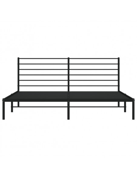 Giroletto con Testiera in Metallo Nero 183x213 cm