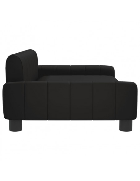 Divano per Bambini Nero 90x53x30 cm in Similpelle