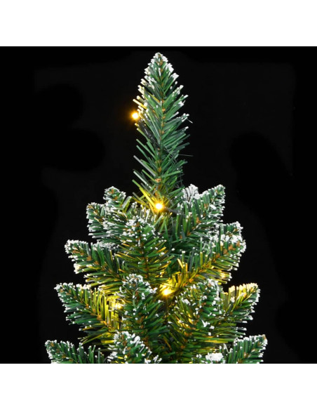 Albero di Natale Artificiale Sottile con 300 LED 210 cm