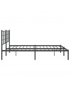 Giroletto con Testiera in Metallo Nero 183x213 cm