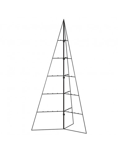 Albero di Natale Decorativo in Metallo Nero 100 cm