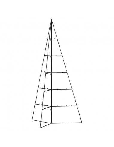 Albero di Natale Decorativo in Metallo Nero 100 cm