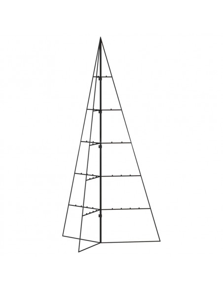 Albero di Natale Decorativo in Metallo Nero 100 cm