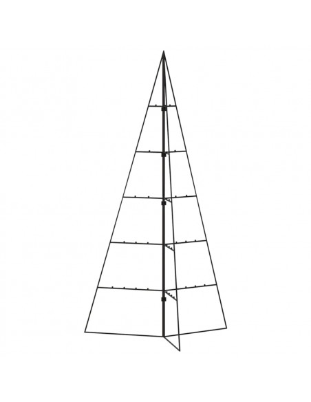 Albero di Natale Decorativo in Metallo Nero 100 cm