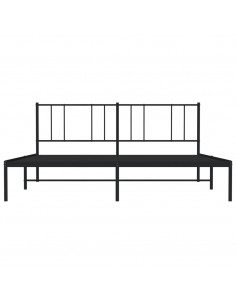 Giroletto con Testiera in Metallo Nero 193x203 cm