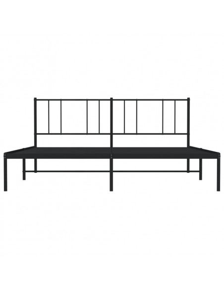 Giroletto con Testiera in Metallo Nero 193x203 cm