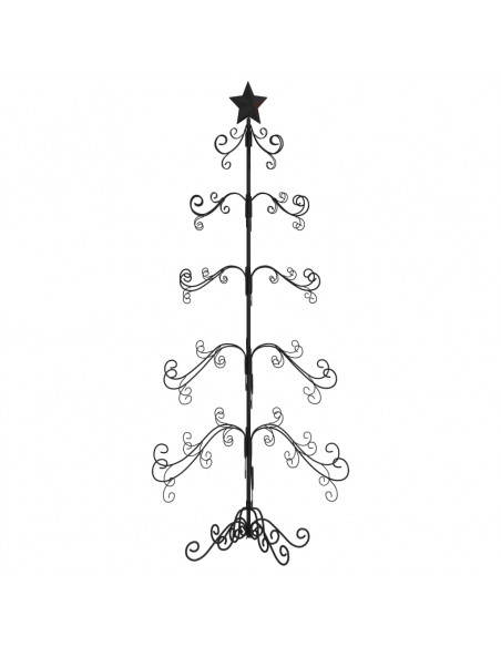 Albero di Natale Decorativo in Metallo Nero 150 cm