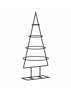 Albero di Natale Decorativo in Metallo Nero 60 cm 2