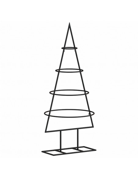 Albero di Natale Decorativo in Metallo Nero 60 cm