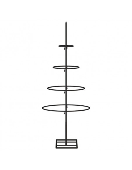 Albero di Natale Decorativo in Metallo Nero 60 cm