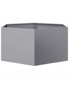 Fioriera da Giardino Esagono 104x90x45 cm in Acciaio Zincato