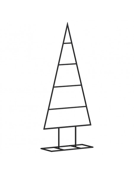 Albero di Natale Decorativo in Metallo Nero 60 cm