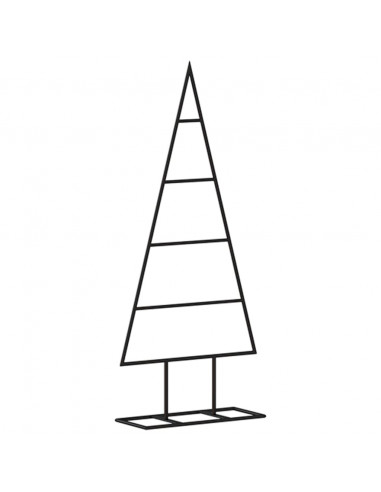 Albero di Natale Decorativo in Metallo Nero 60 cm