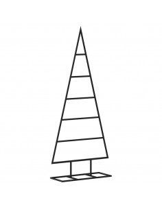 Albero di Natale Decorativo in Metallo Nero 90 cm 2