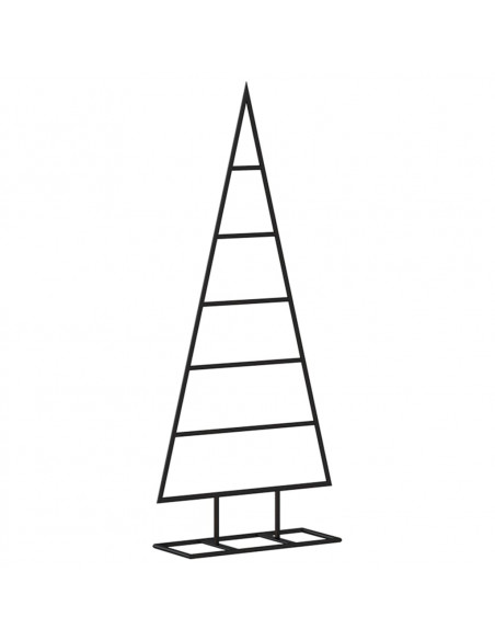 Albero di Natale Decorativo in Metallo Nero 90 cm