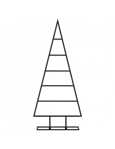 Albero di Natale Decorativo in Metallo Nero 90 cm