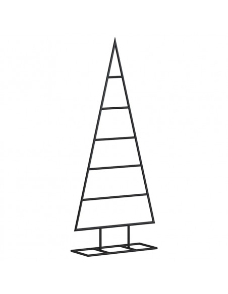 Albero di Natale Decorativo in Metallo Nero 90 cm