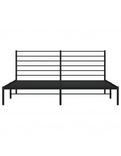 Giroletto con Testiera in Metallo Nero 200x200 cm