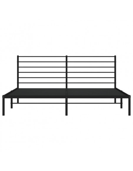 Giroletto con Testiera in Metallo Nero 200x200 cm