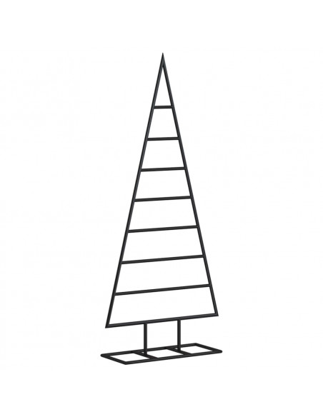 Albero di Natale Decorativo in Metallo Nero 125 cm