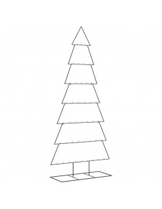 Albero di Natale Decorativo in Metallo Nero 210 cm 2