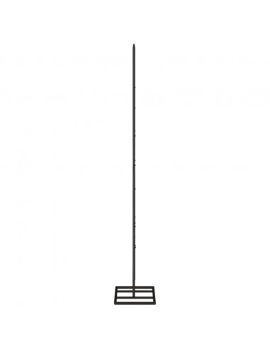 Albero di Natale Decorativo in Metallo Nero 125 cm