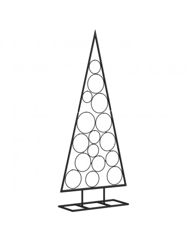 Albero di Natale Decorativo in Metallo Nero 125 cm