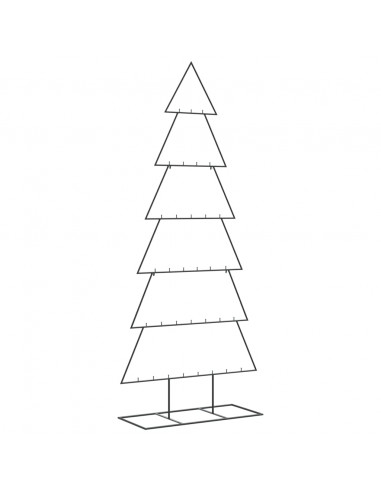 Albero di Natale Decorativo in Metallo Nero 210 cm