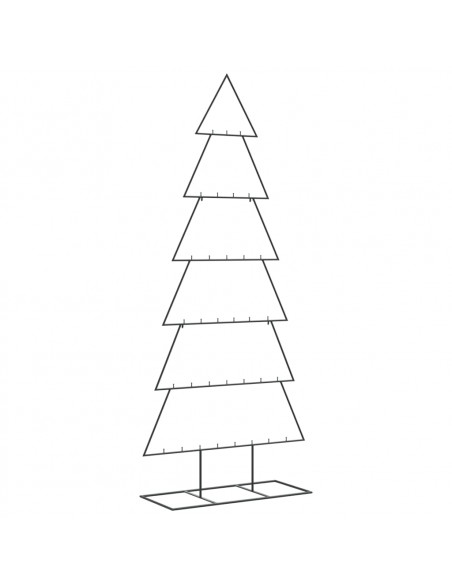 Albero di Natale Decorativo in Metallo Nero 210 cm