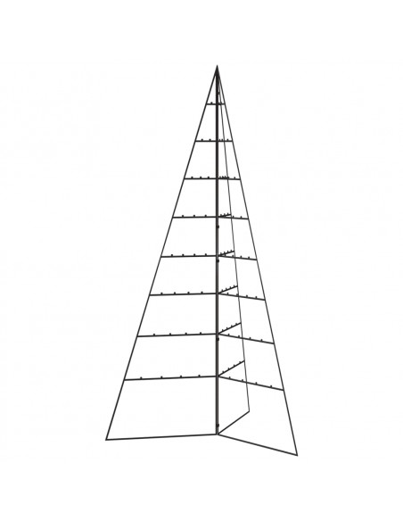 Albero di Natale Decorativo in Metallo Nero 180 cm