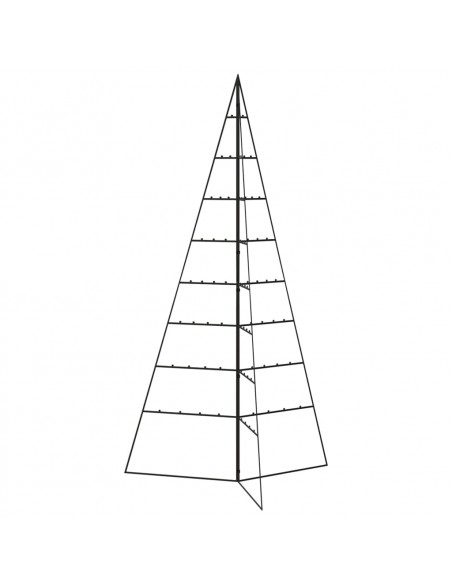 Albero di Natale Decorativo in Metallo Nero 180 cm