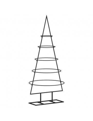Albero di Natale Decorativo in Metallo Nero 90 cm