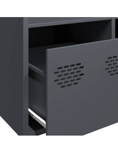 Credenza Antracite 68x39x103,5 cm Acciaio