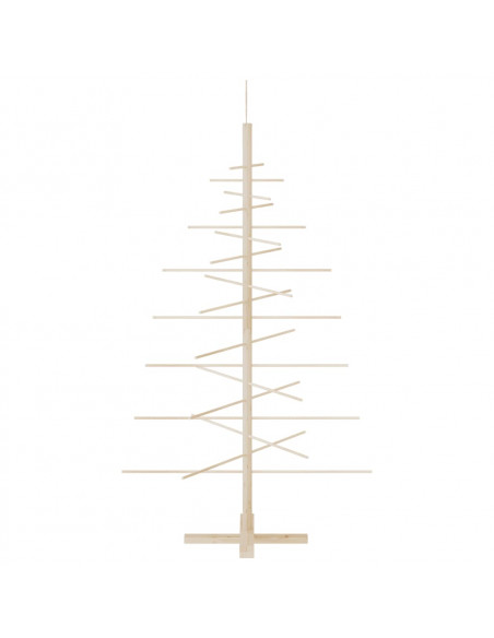 Albero di Natale Decorativo in Legno 150 cm Legno Massello Pino
