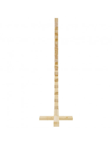 Albero di Natale Decorativo in Legno 90 cm Legno Massello Pino