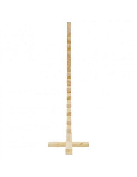 Albero di Natale Decorativo in Legno 90 cm Legno Massello Pino