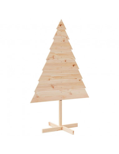 Albero di Natale Decorativo in Legno 150 cm in Legno Massello