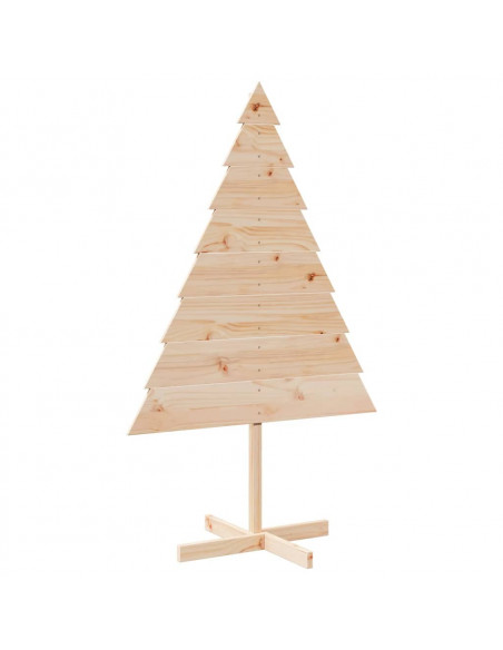 Albero di Natale Decorativo in Legno 150 cm in Legno Massello