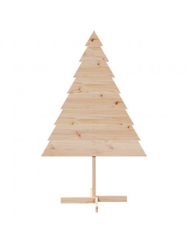 Albero di Natale Decorativo in Legno 150 cm in Legno Massello
