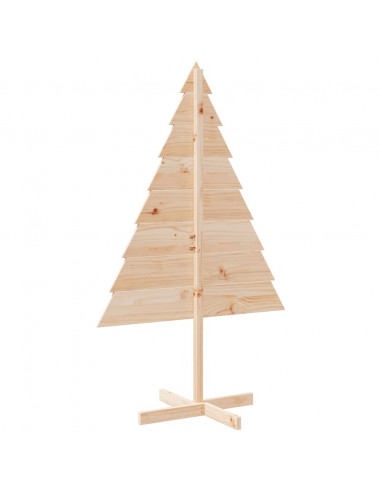 Albero di Natale Decorativo in Legno 150 cm in Legno Massello