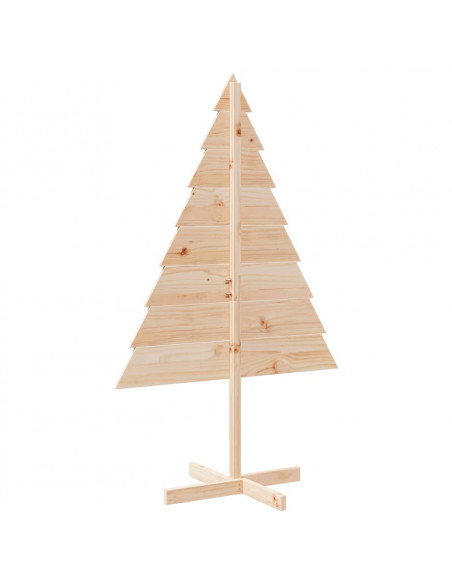 Albero di Natale Decorativo in Legno 150 cm in Legno Massello