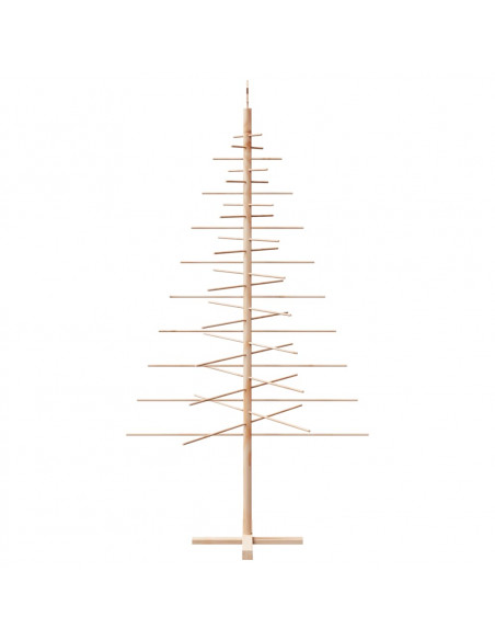 Albero di Natale Decorativo in Legno 210 cm Legno Massello Pino